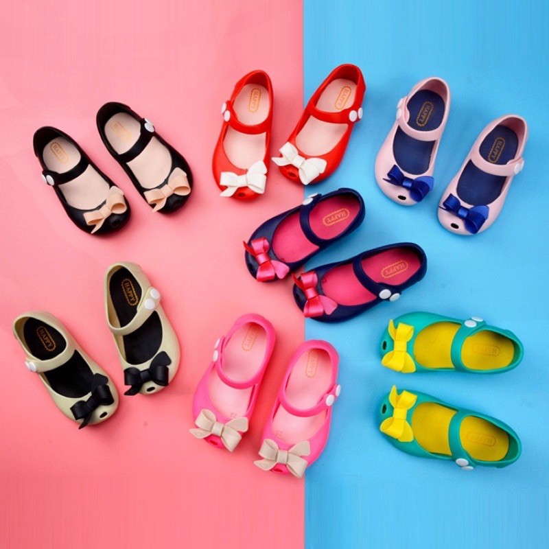 Giày búp bê cho bé ❤️Giày nhựa thơm đính hoạ tiết dễ thương ❤️ Sandal nhựa thơm xinh xắn, mềm mại cho bé gái