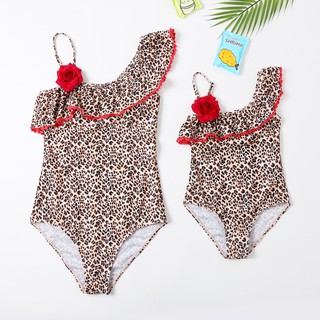 Set Bikini mẹ và bé, đồ bơi nữ hoạ tiết da báo (có tách lẻ)