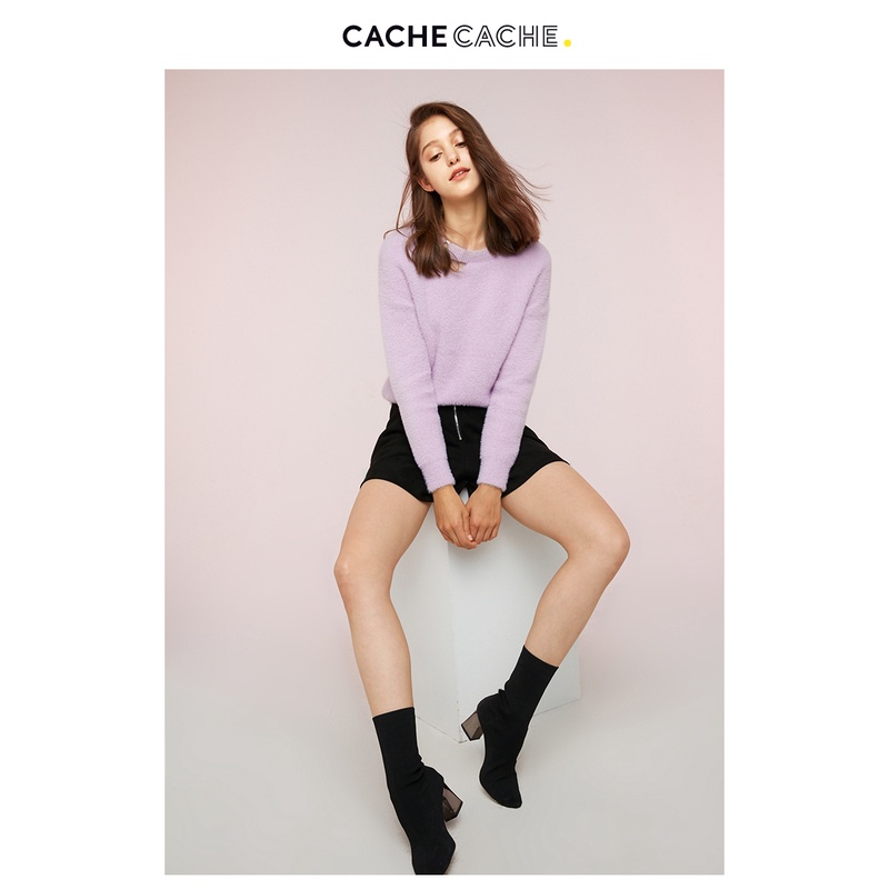 Áo len Cache cutout duyên dáng, vợt sale trái mùa giá thấp nhất