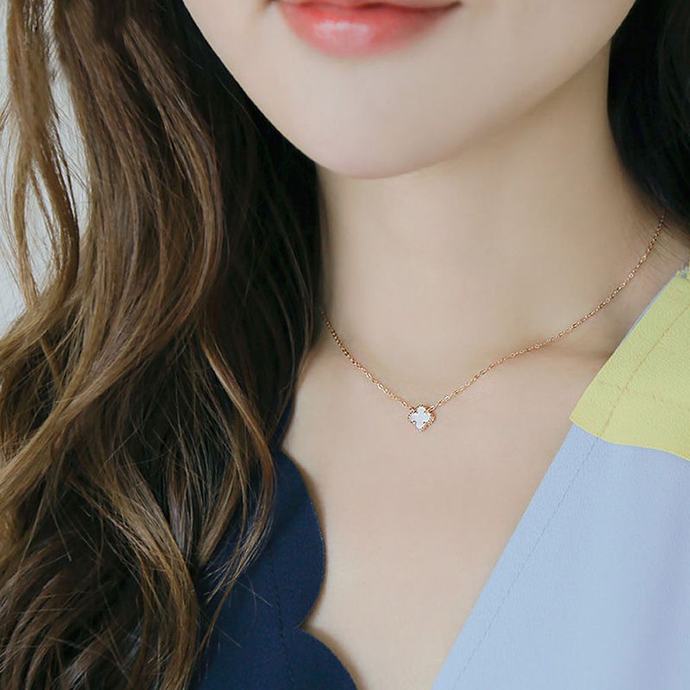 Vòng cổ Choker Hình Cỏ Bốn Lá May Mắn Thời Trang Dành Cho Nữ