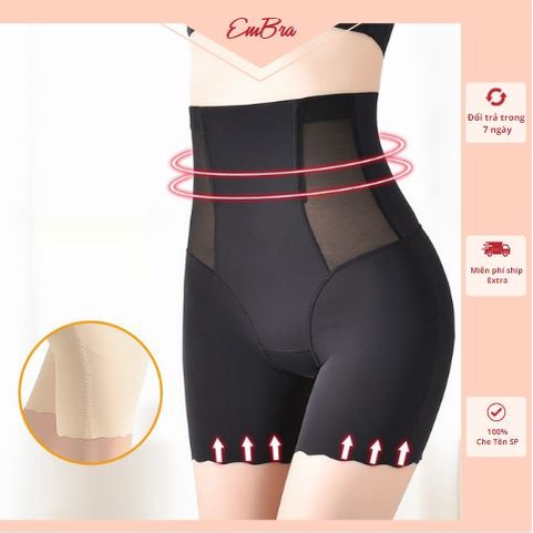 Quần gen bụng Embra su non dáng đùi form ôm tạo đường cong cao cấp EBDDH16