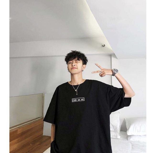 Áo thun tay lỡ [ Kèm ảnh thật ] unisex che'rir sur soi