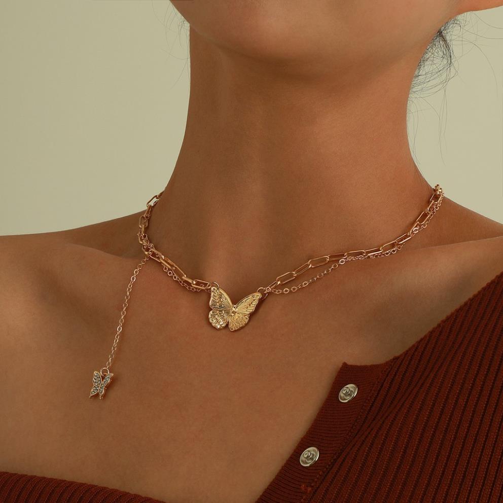 (018) Dây Chuyền, Vòng Cổ Mặt 🦋 Đính Hoạ Tiết Tinh Tế