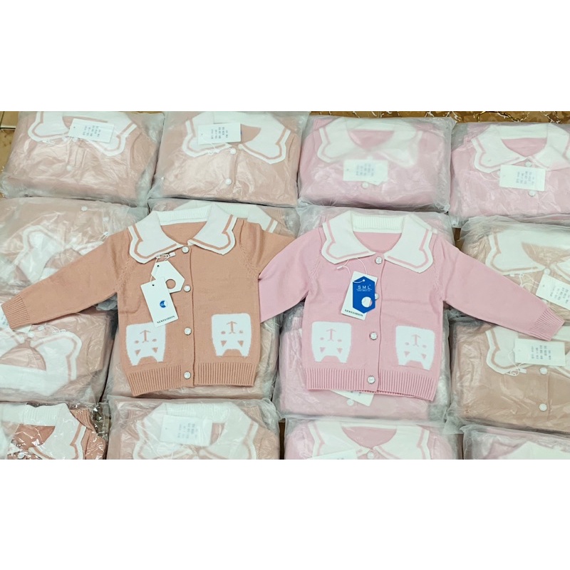 Áo len cài giữa Bé Gái hàng loại 1 (6-15kg)