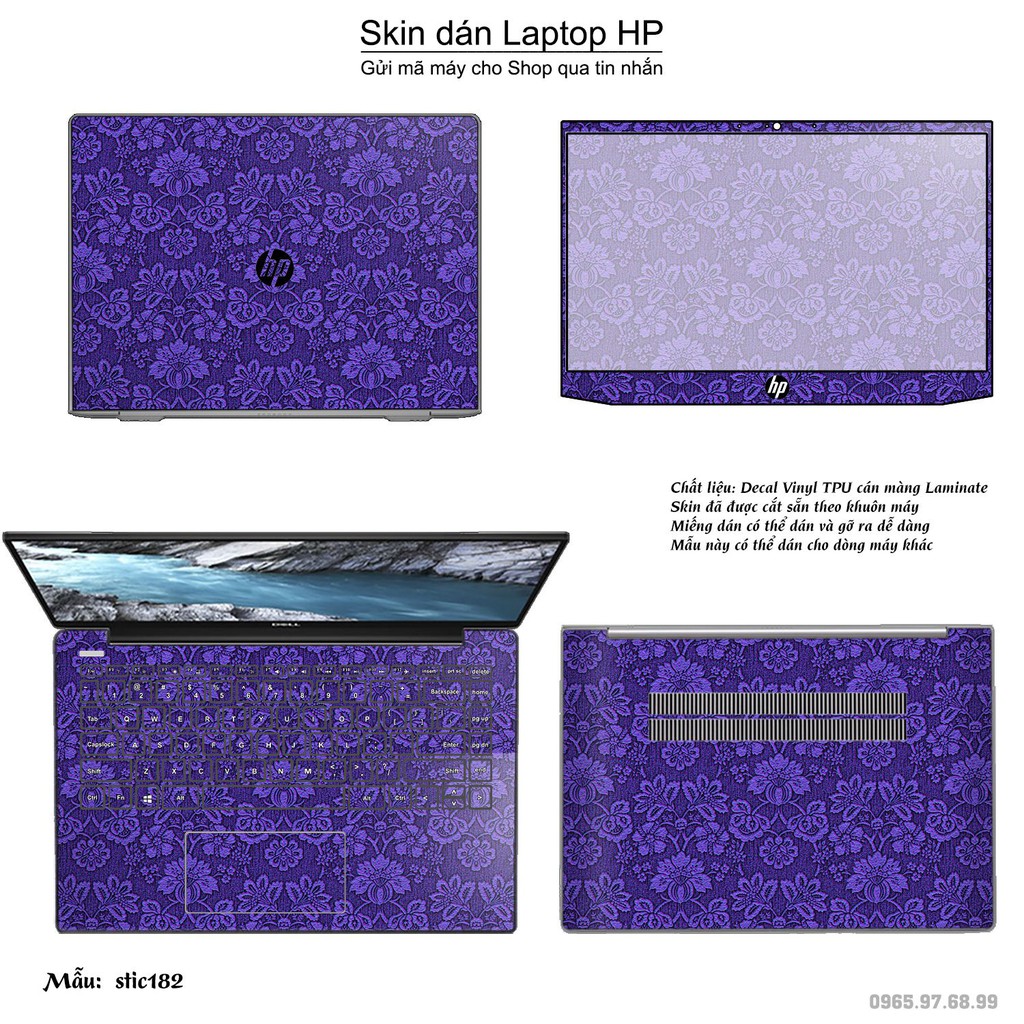Skin dán Laptop HP in hình Hoa văn sticker _nhiều mẫu 30 (inbox mã máy cho Shop)