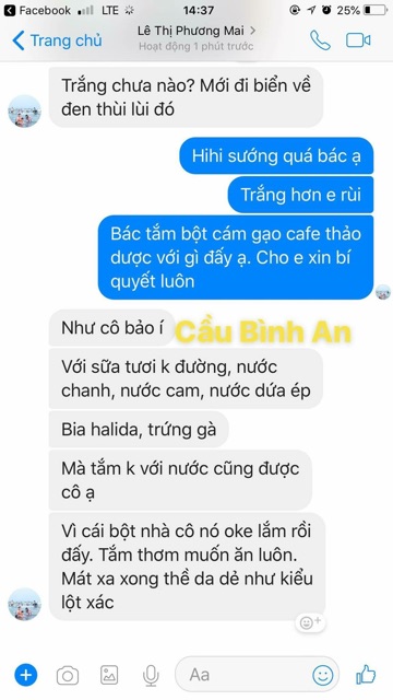 Bột Cám Gạo Cafe Thảo Dược Cầu Bình An 500g | BigBuy360 - bigbuy360.vn