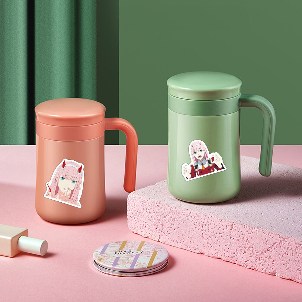 Bộ 50 miếng dán trang trí hình nhân vật hoạt hình Anime Franxx