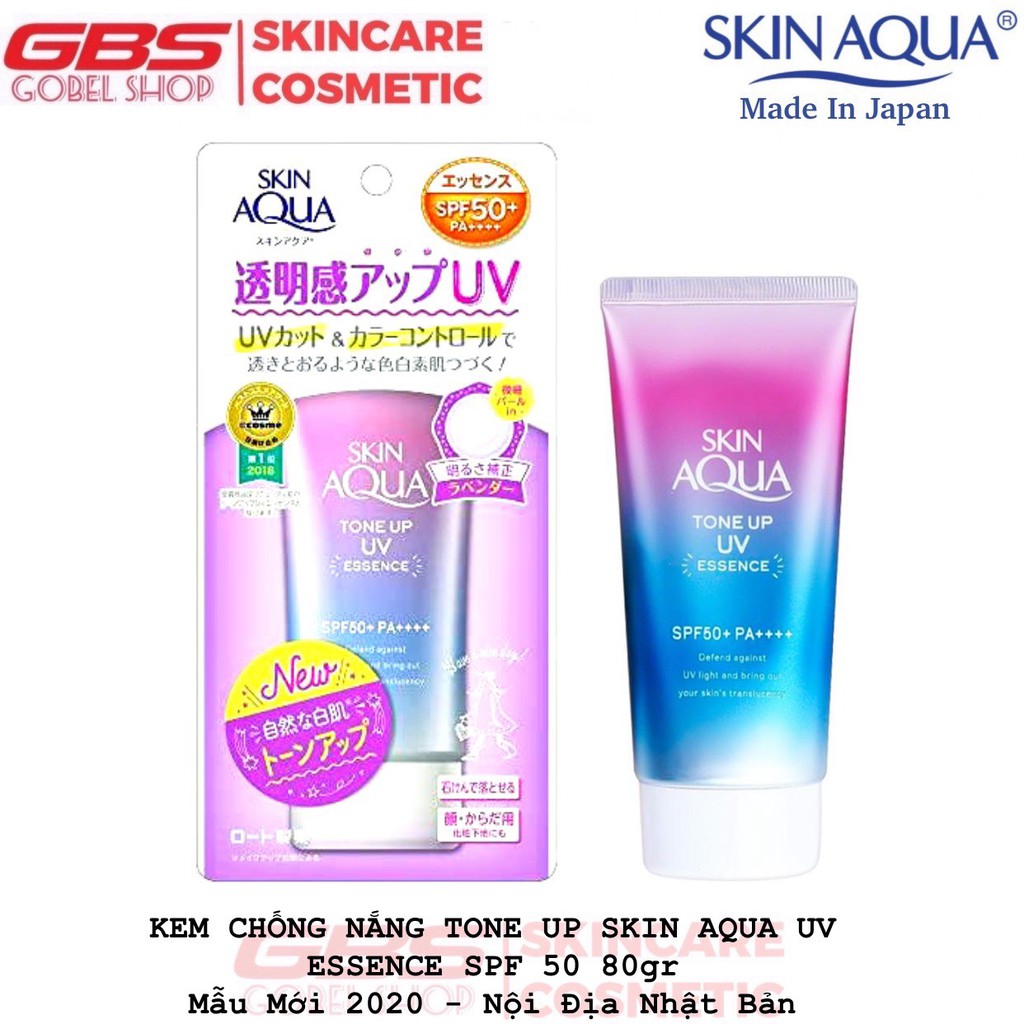 Kem Chống Nắng Skin Aqua Tone Up UV Essence SPF 50+ PA++++ 80gr Nhật Bản