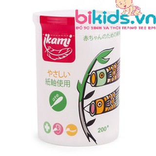 Tăm bông ikami regular hộp nắp bật 200 que gl05