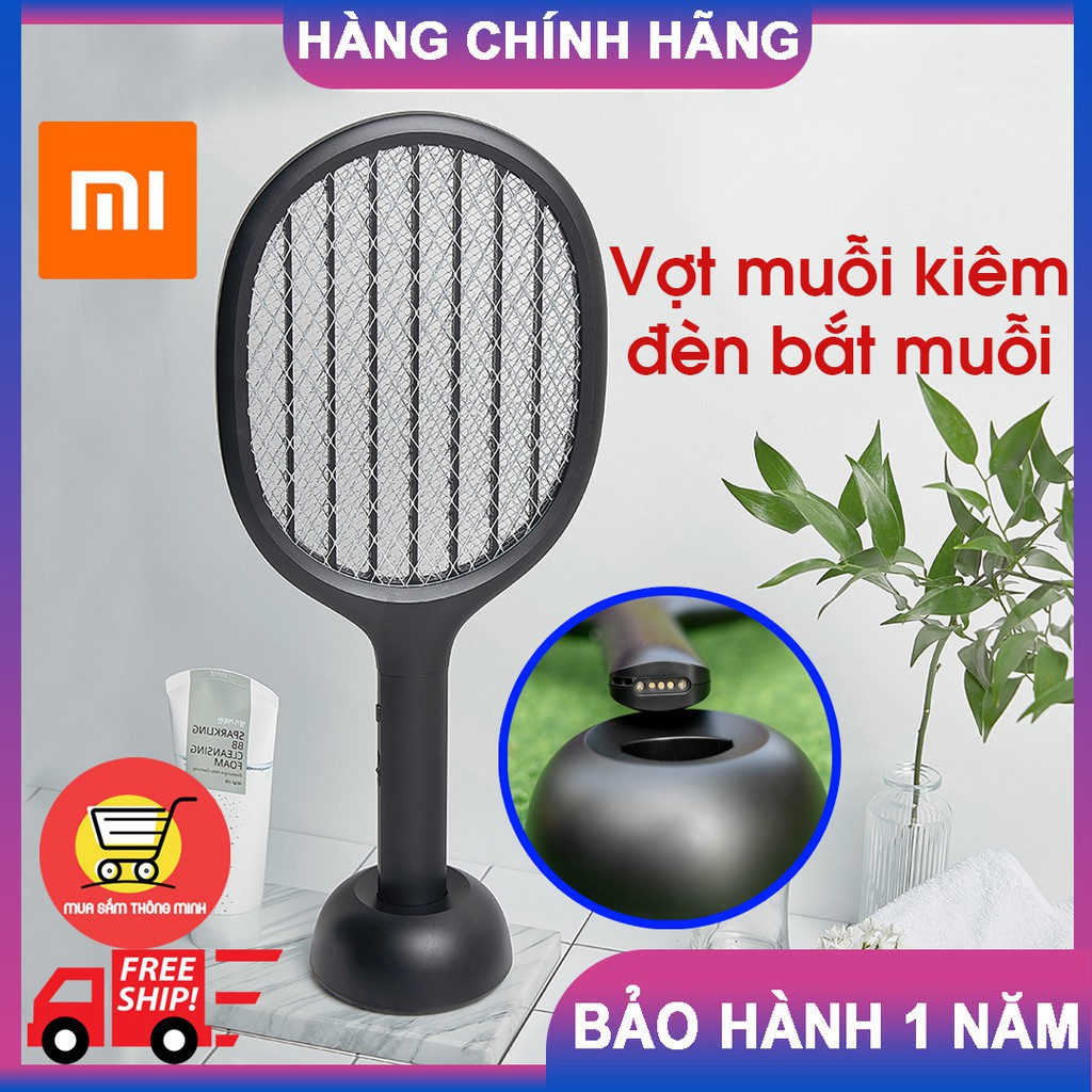Vợt muỗi Xiaomi, vợt bắt muỗi thông minh Xiaomi Solove P1, 2 chế độ vợt muỗi kiêm đèn bắt muỗi cao cấp( Chính hãng)