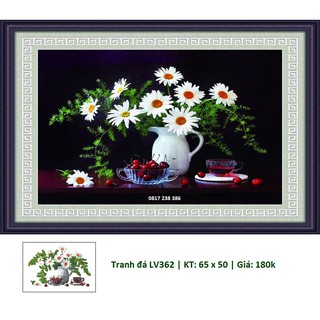Tranh đính đá bình hoa LV362 (65 x 50 cm)