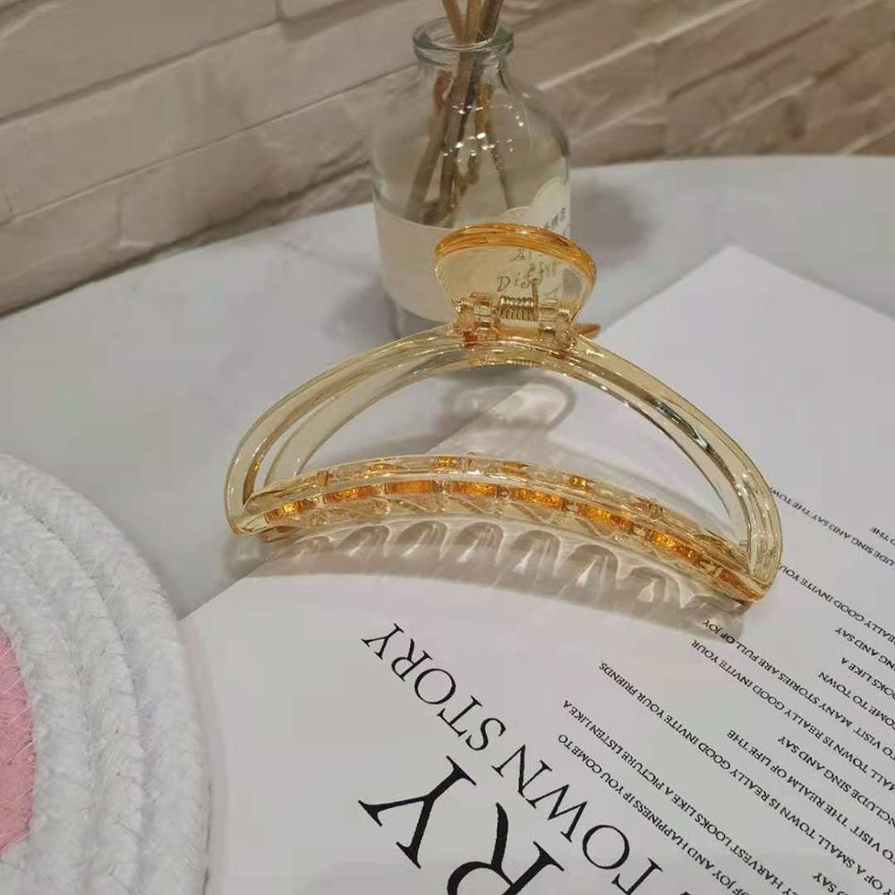 Kẹp Tóc Dạng Bán Nguyệt Cỡ Lớn Bằng Acrylic Thời Trang Cho Nữ