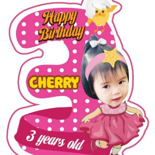 Số tuổi kèm chibi sinh nhật cao 40cm