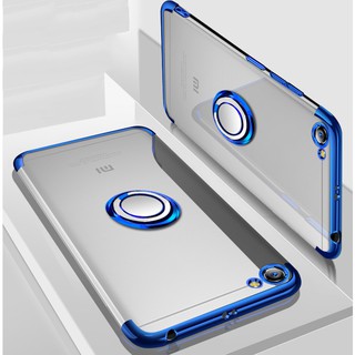 Ốp điện thoại mềm trong suốt có giá đỡ xỏ ngón tay cho Xiaomi Redmi Note 5A Prime