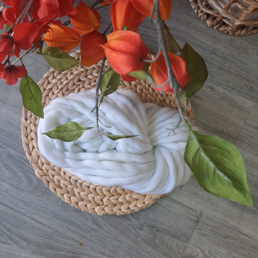 Cuộn Len Sợi Lớn Làm Weaving hay Len Chọc - 250gr