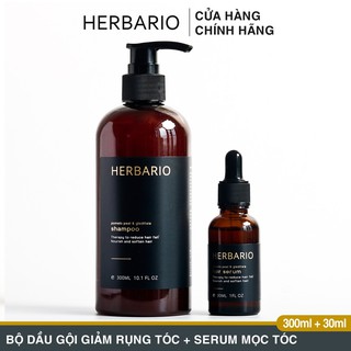 Combo dầu gội Herbario 300ml và serum vỏ bưởi, bồ kết Herbario thumbnail