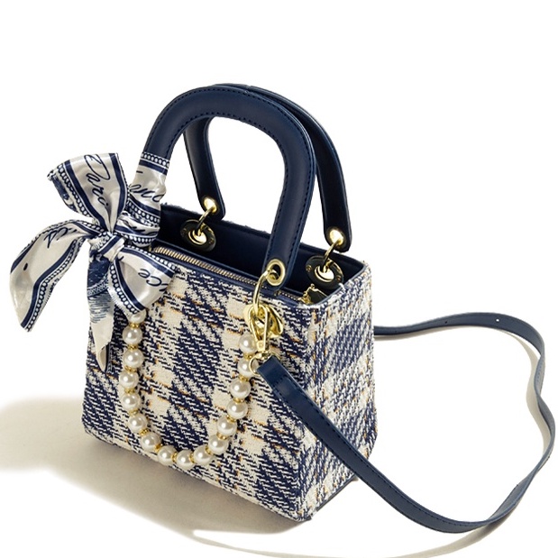 🌸Hàng Order🌸 Túi Xách Muzi&kai Chính Hãng Da Dệt Dây Đeo Quai Sách Chuỗi Hạt Đính Nơ Sang Chảnh Nữ Tính 🌸 Quảng Châu