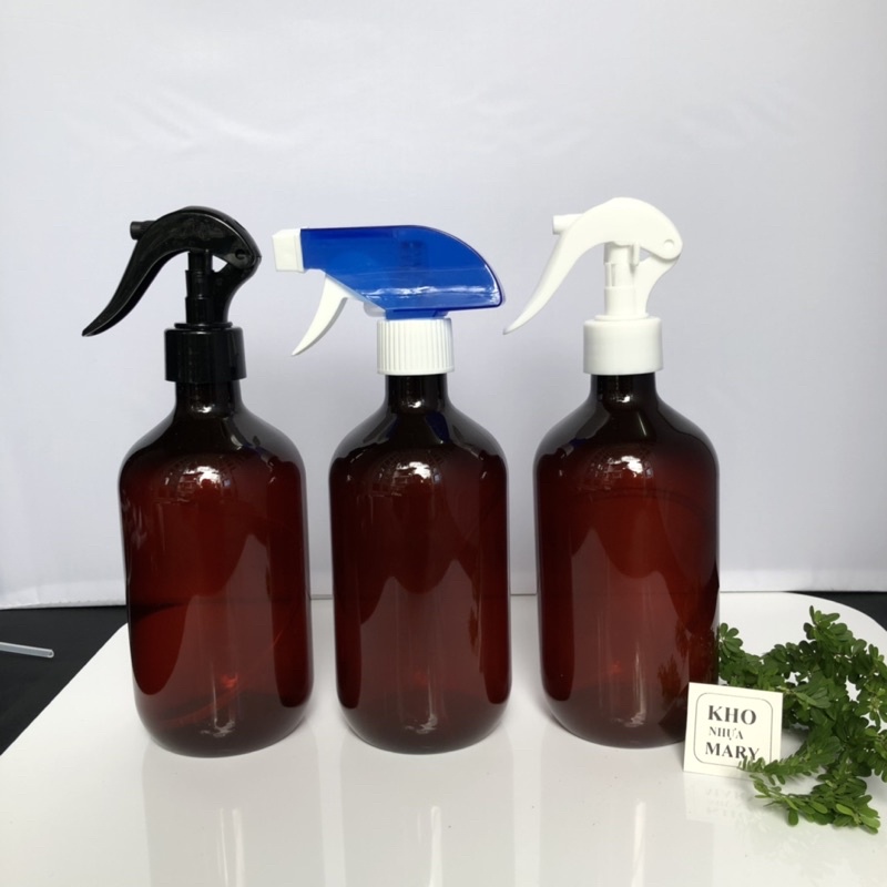 Bình Xịt Khuẩn, Xịt tưới Cây - Chai xịt cồn Lớn 500ml màu xanh/ nâu/ đen- Chai xịt phun sương tưới cây/ xịt giọt xà bông