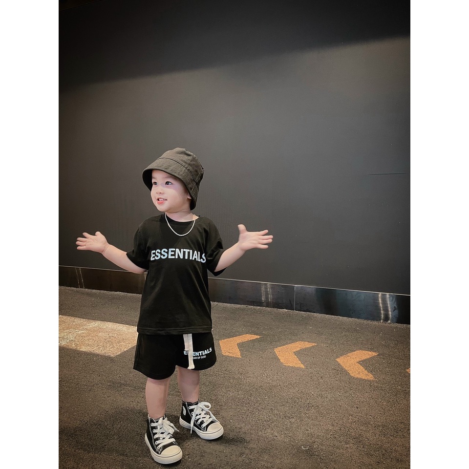 Bộ quần áo thun essential cho bé , set quần áo trẻ em unisex , Kid_genZ