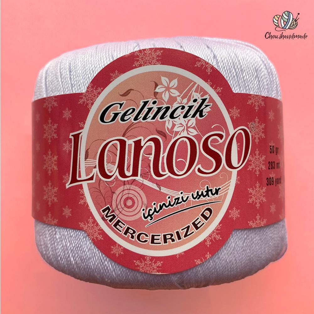 Sợi Ai Cập Mercerized Gelincik - Nhập khẩu chính hãng từ Lanoso - 50gram dài 283m