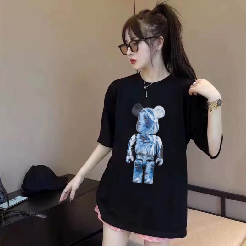 ÁO BEARBRICK dáng unisex nam nữ fom rộng tay lỡ