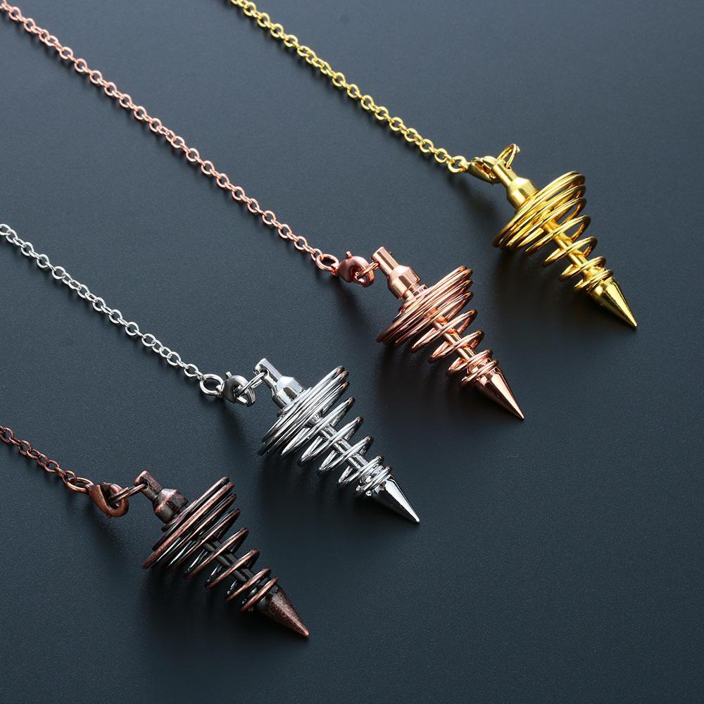 PATH Mặt Dây Chuyền Hình Nón Xoắn Ốc Bằng Đồng Màu Vàng / Bạc Phong Cách Cổ Điển Thời Trang