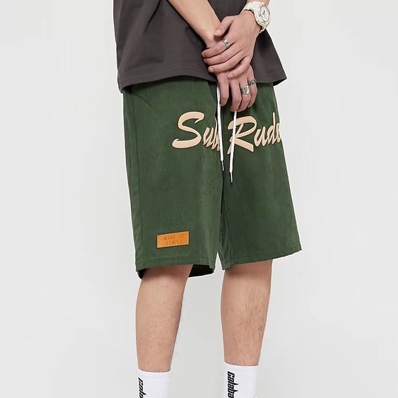 quần đùi quần short phong cách Hàn Quốc from rộng quần jogger nam bông thời trang quần thun nam ngắn simple quần jogger nữ