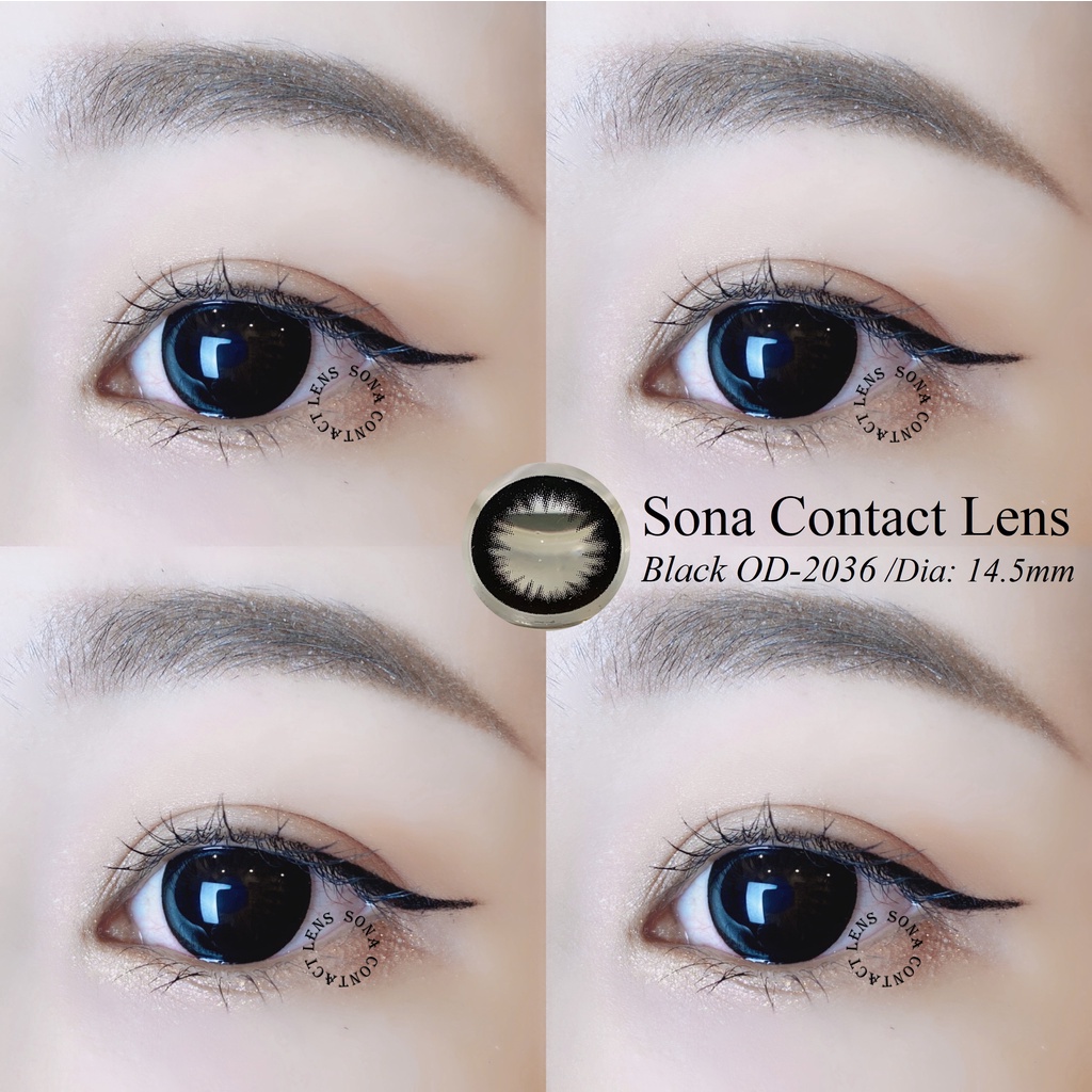 Lens Đen Black (kính áp tròng Sona Hàn Quốc)