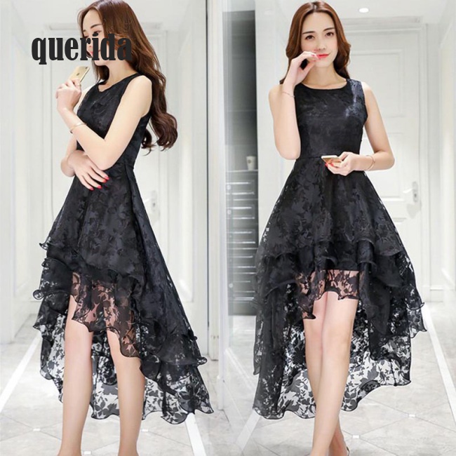Đầm cổ tròn không tay nhấn eo phồng quyến rũ dành cho nữ