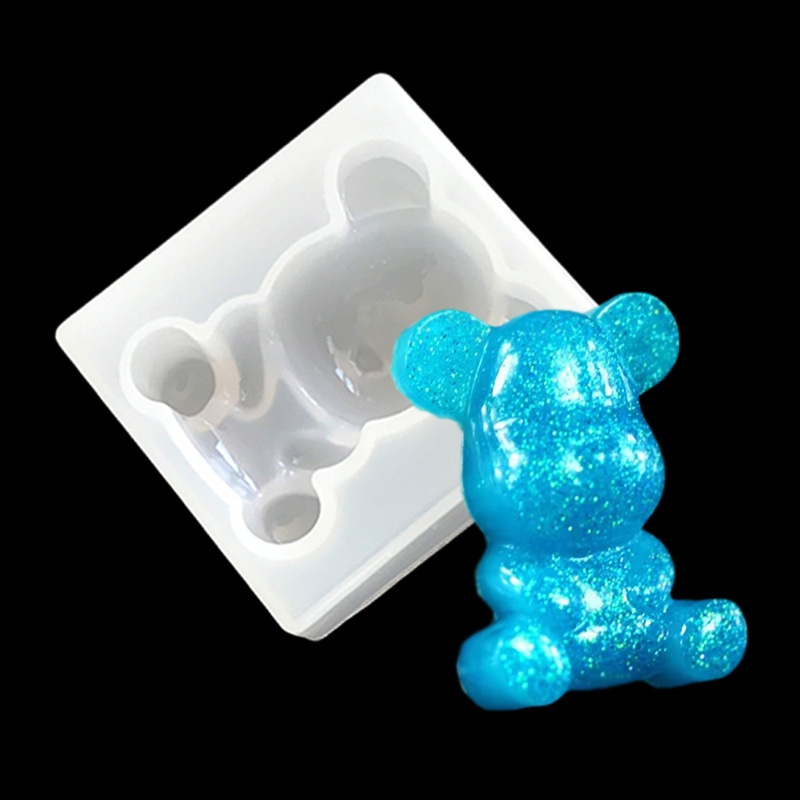 Khuôn Nhựa Hình Gấu 3D Làm Đồ Trang Trí Xe Hơi