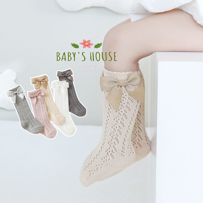 Vớ dài đính nơ cao cấp xinh xắn cho bé gái T05 - Baby's House