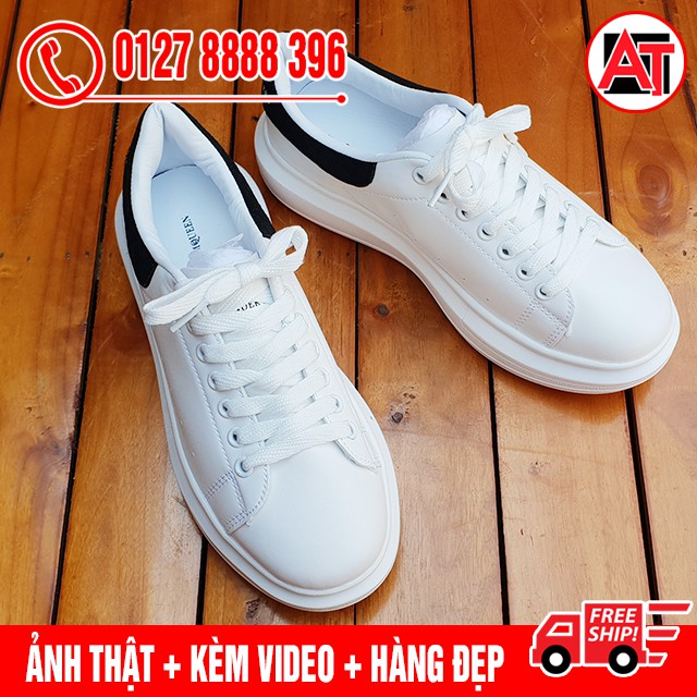 [FLASH SALE] Giày Thể Thao ALEXANDER MCQUEEN Trắng Gót Đen Nam Nữ