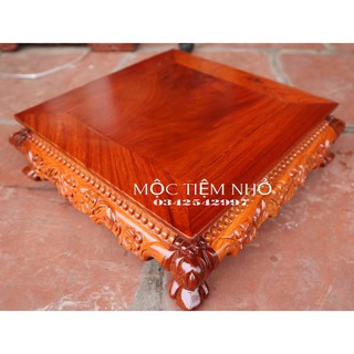 Đôn chân quỳ gỗ hương -Đế kê tượng gỗ