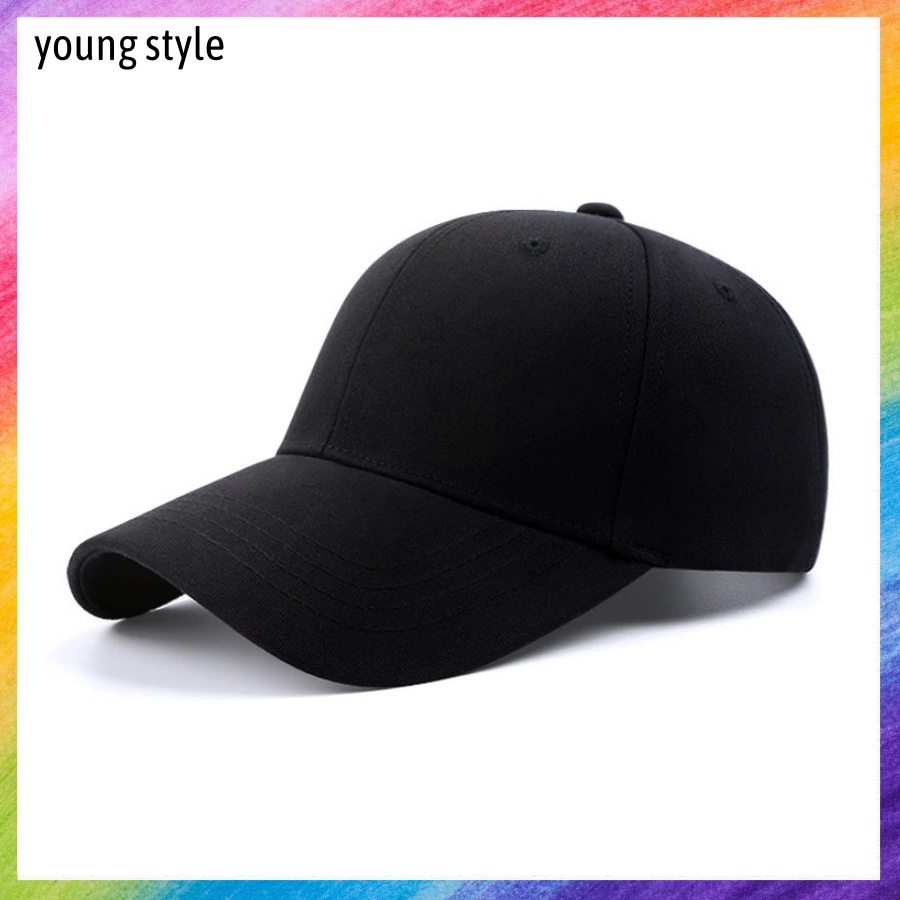 Mũ lưỡi trai unisex nam nữ thời trang, nón lưỡi trai ulzzang trơn vải đẹp hai màu đen trắng dễ phối đồ H100