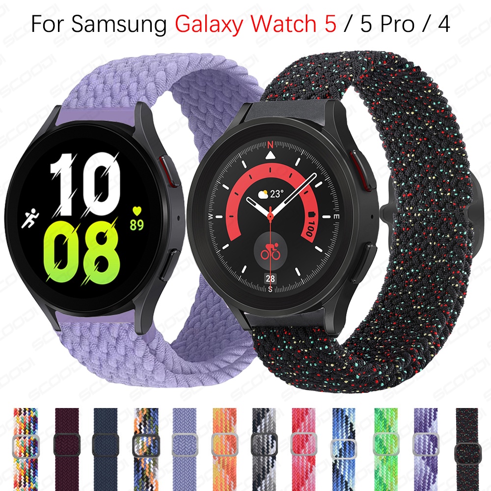 Dây Đeo Đồng Hồ Bằng nylon Co Giãn Điều Chỉnh Được Cho samsung galaxy watch 5 / 5 pro / 4 6 40mm 44mm 45mm / 6 classic 43mm 47mm