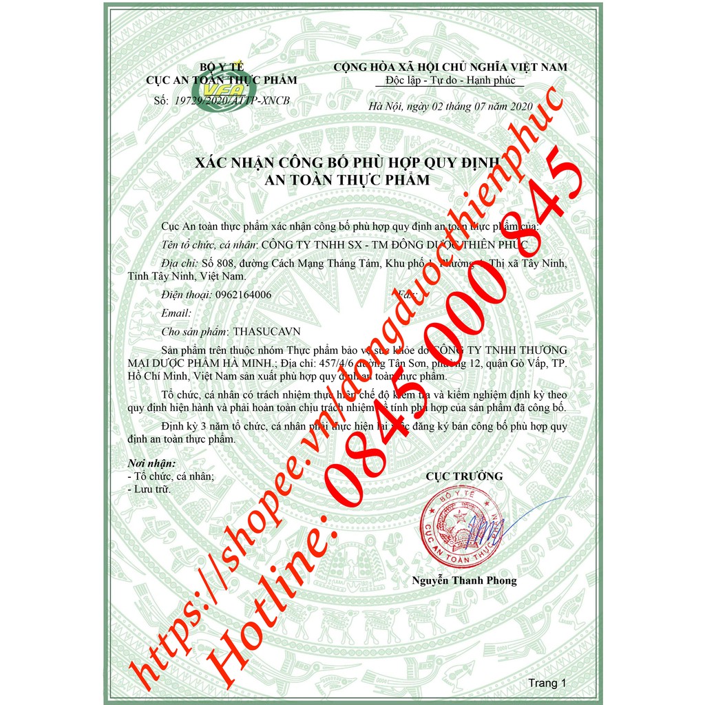 THASUCAVN (Hộp 150 viên) – BỔ THẬN VÀ PHỤC HỒI CHỨC NĂNG THẬN - Sản Phẩm Của Công Ty TNHH SX TM Đông Dược Thiên Phúc | BigBuy360 - bigbuy360.vn