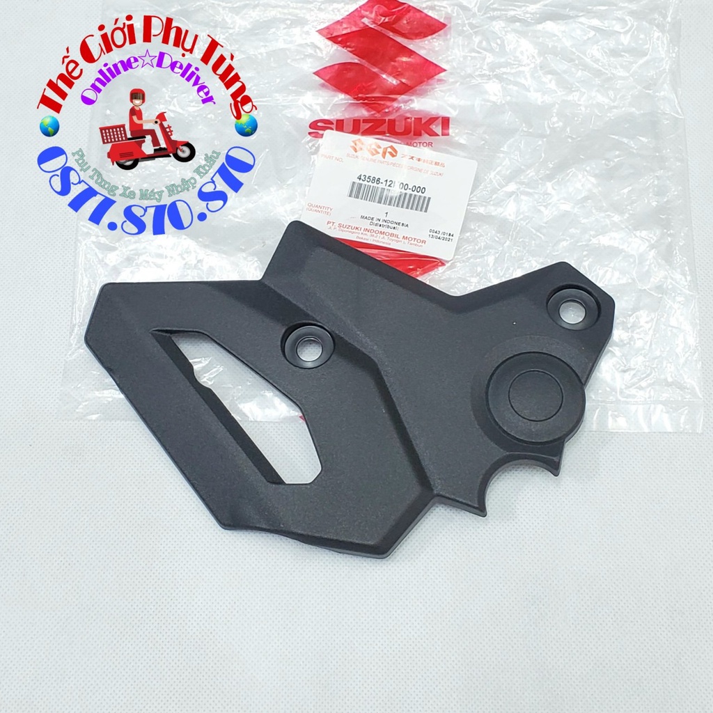 Nhựa nhám che pen (nẹp sườn) Satria fi - Raider fi zin mới - 43586-12K00-000/ 43596-12K00-000
