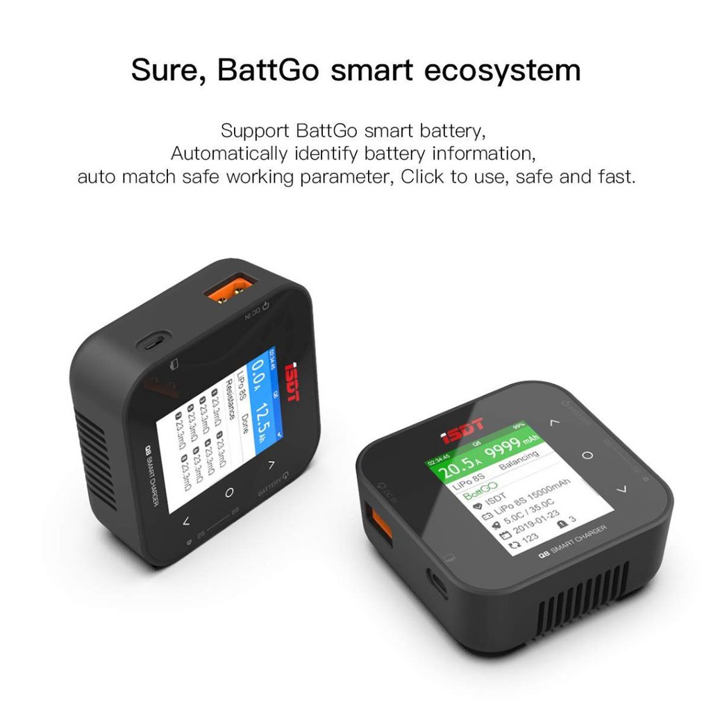 Bộ Sạc Pin Máy Bay ISDT Q8 500W / Q8 MAX 1000W LCD 8S Smart Charger