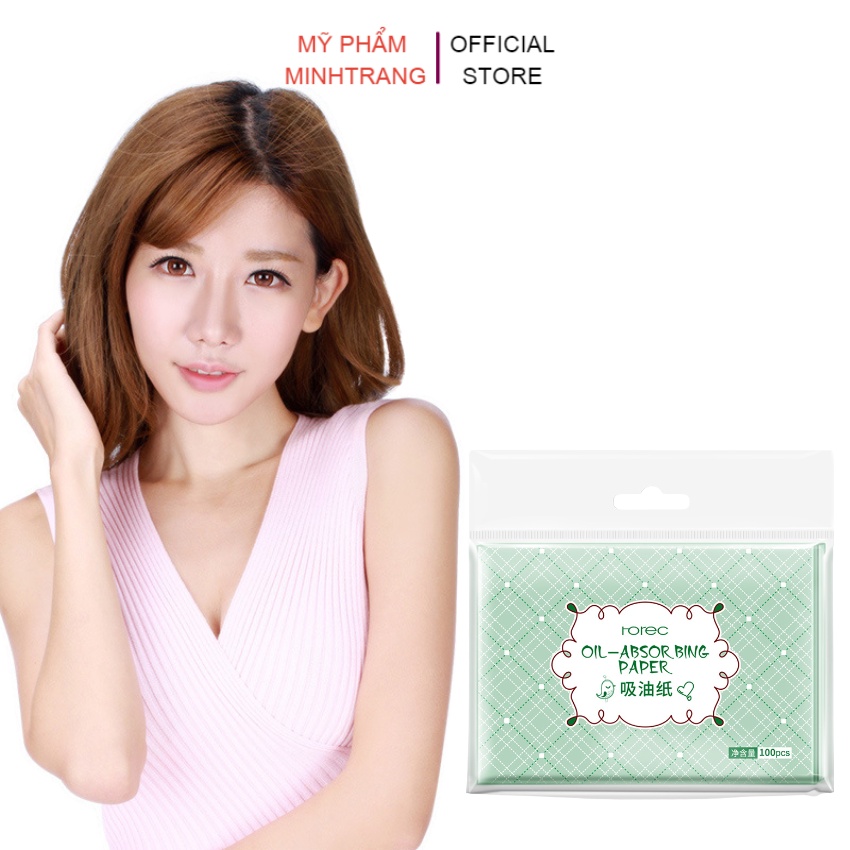 Giấy thấm dầu Rorec Oil Bing Paper,giấy thấm dầu da mặt kiểm soát dầu thừa hiệu quả,mềm mại an toàn cho da,ngăn ngừa mụn