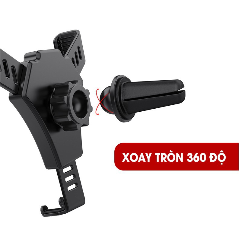 giá đỡ điện thoại thông minh xoay 360 độ, đế treo điện thoại kẹp cửa gió điều hoà loại tốt | BigBuy360 - bigbuy360.vn