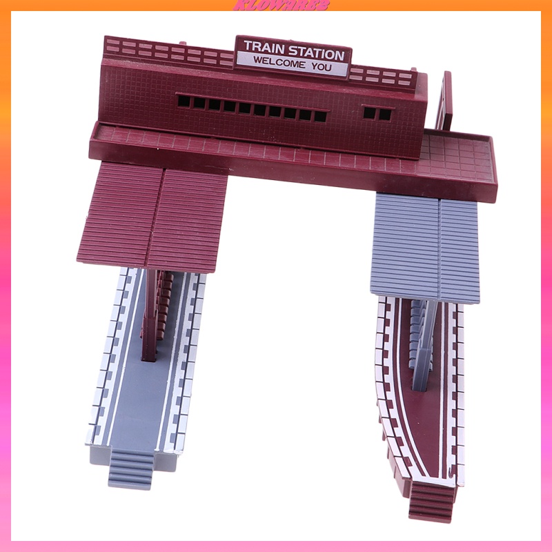 1:87 Scale Train Station Simulation Layout HO Gauge Building Model Diorama