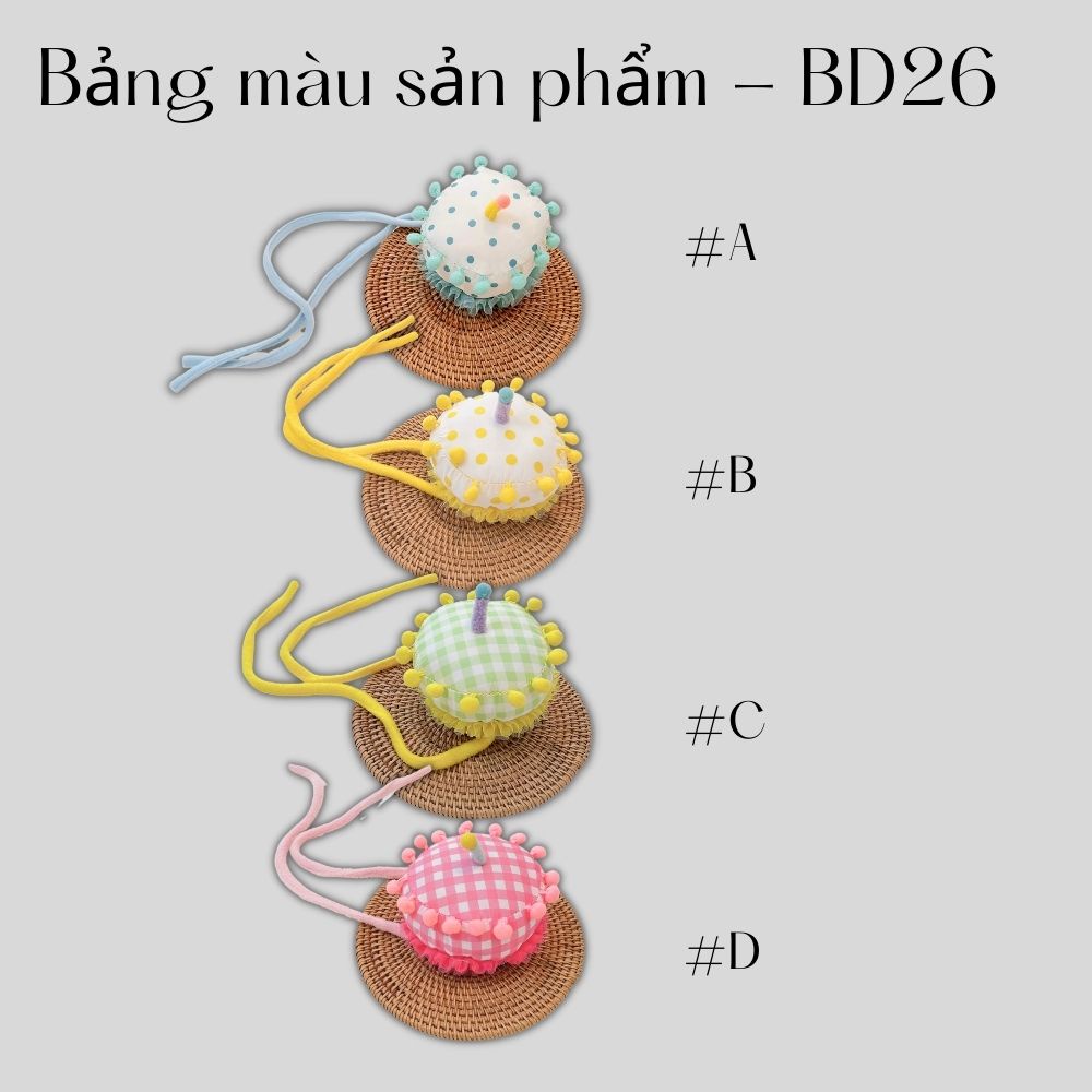 Băng đô bánh sinh nhật style Hàn quốc cho bé Mimo Baby BD26