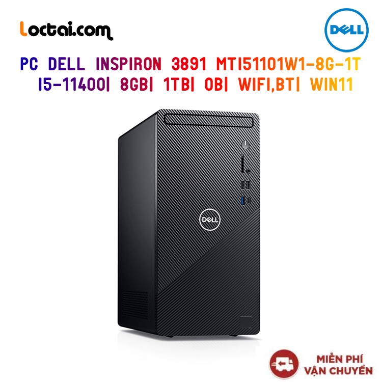 Máy tính để bàn PC DELL Inspiron 3891 MTI51101W1-8G-1T (Đen) Hàng chính hãng new 100%
