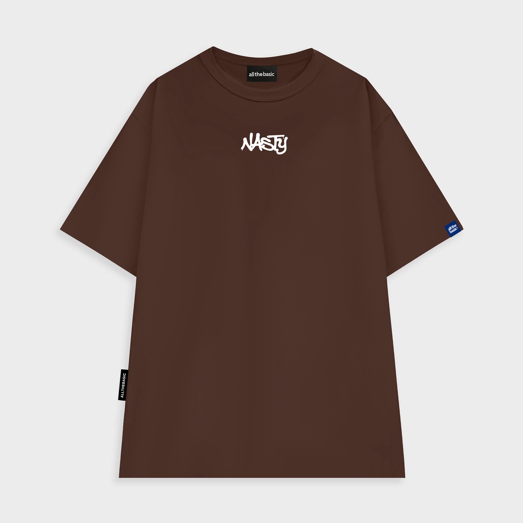 Áo Thun All The Basic - In Nổi - Nasty collection - Nâu - vải 250g