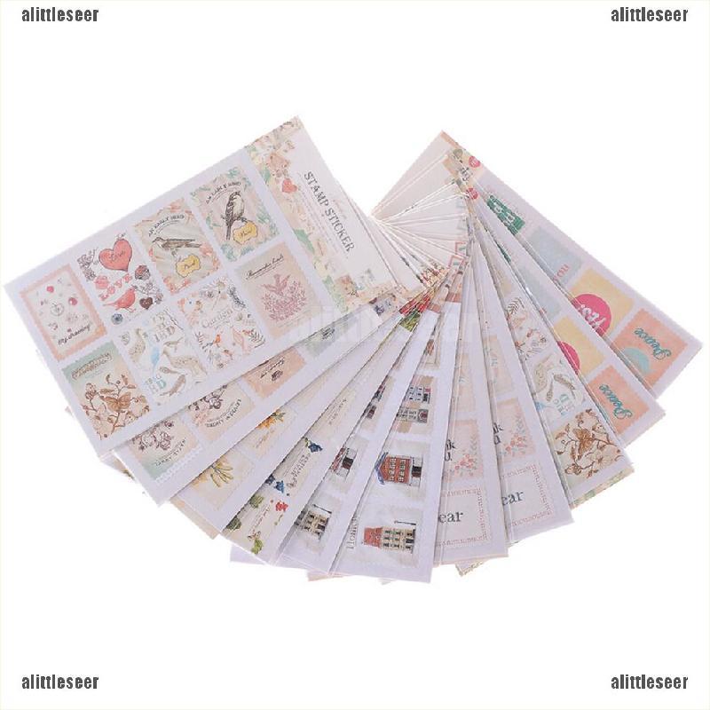 Set 2 Con Dấu Giấy Note Hình Tháp Eiffel Phong Cách Retro Trang Trí Sổ Tay