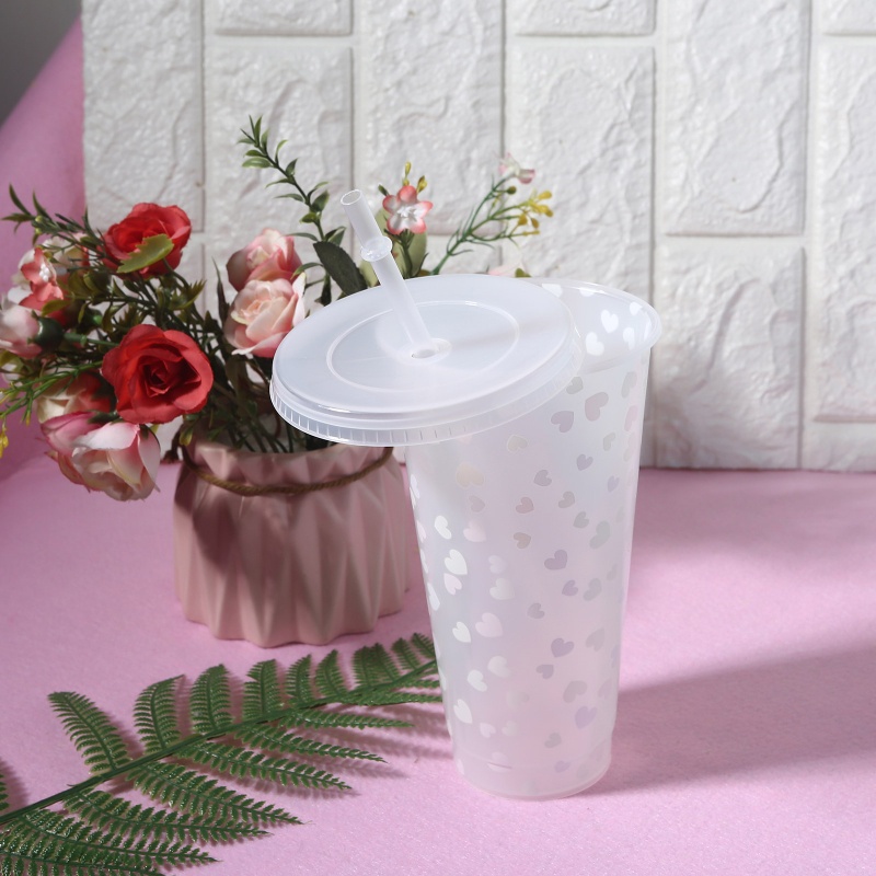 Cốc Uống Nước Lạnh 25oz Có Nắp Và Ống Hút Thay Đổi Màu Sắc Phong Cách Giáng Sinh Dành Cho Người Lớn Và Trẻ Em