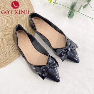 Giày Búp Bê Nơ Gót Xinh GX276 Da Mềm