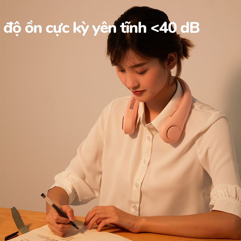 Quạt mini đeo cổ không cánh Jisulife FA12_Biên độ thổi rộng 360 độ mát mẻ dễ chịu, có thể sử dụng trong 10h_BH 12 tháng | BigBuy360 - bigbuy360.vn