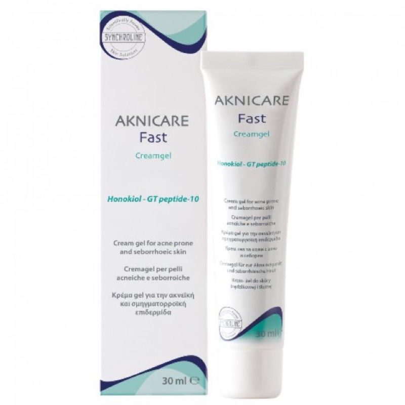 Kem giảm mụn, kiểm soát dầu nhờn Aknicare Fast Cream Gel hàng đầu từ Ý