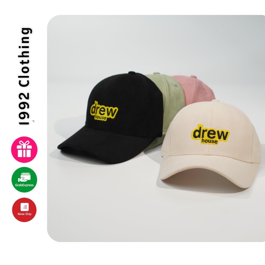 Mũ lưỡi trai ❤️ Nón lưỡi trai thêu hình mặt DREW mã NKC01 chất nỉ cao cấp form unisex nam nữ 1992 Clothing